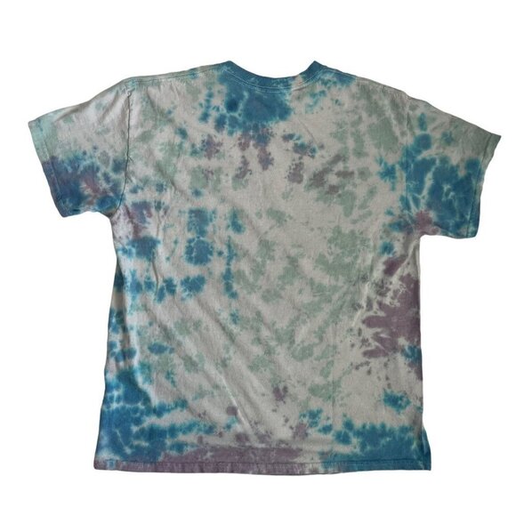 Def Leppard Adrenalize Tour Graphic T Shirt Medium Blue Tie Dye Rock Band 2021 - Picture 2 of 10